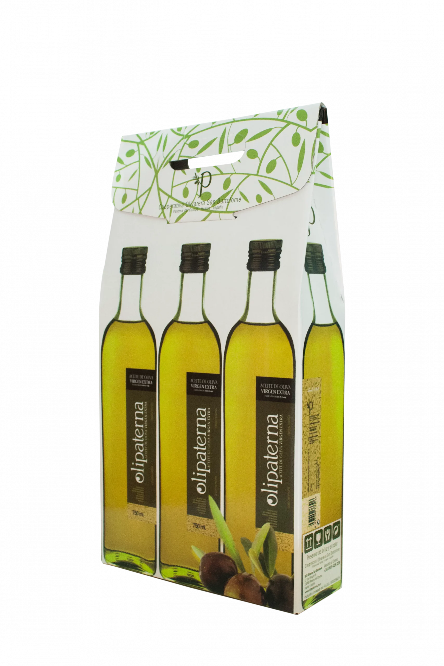 Estuche 3×750 ml Olipaterna Aceite Oliva Virgen Extra