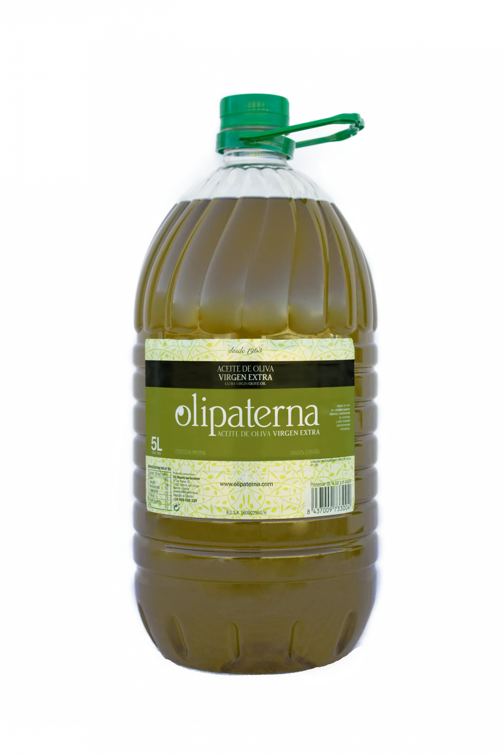AOVE 100% Verdial 5L Olipaterna Monovarietal Puro