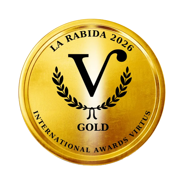 Medalla Oro International Awards Virtus VII Edition 2026 categoría Arbequina · AOVE Olipaterna